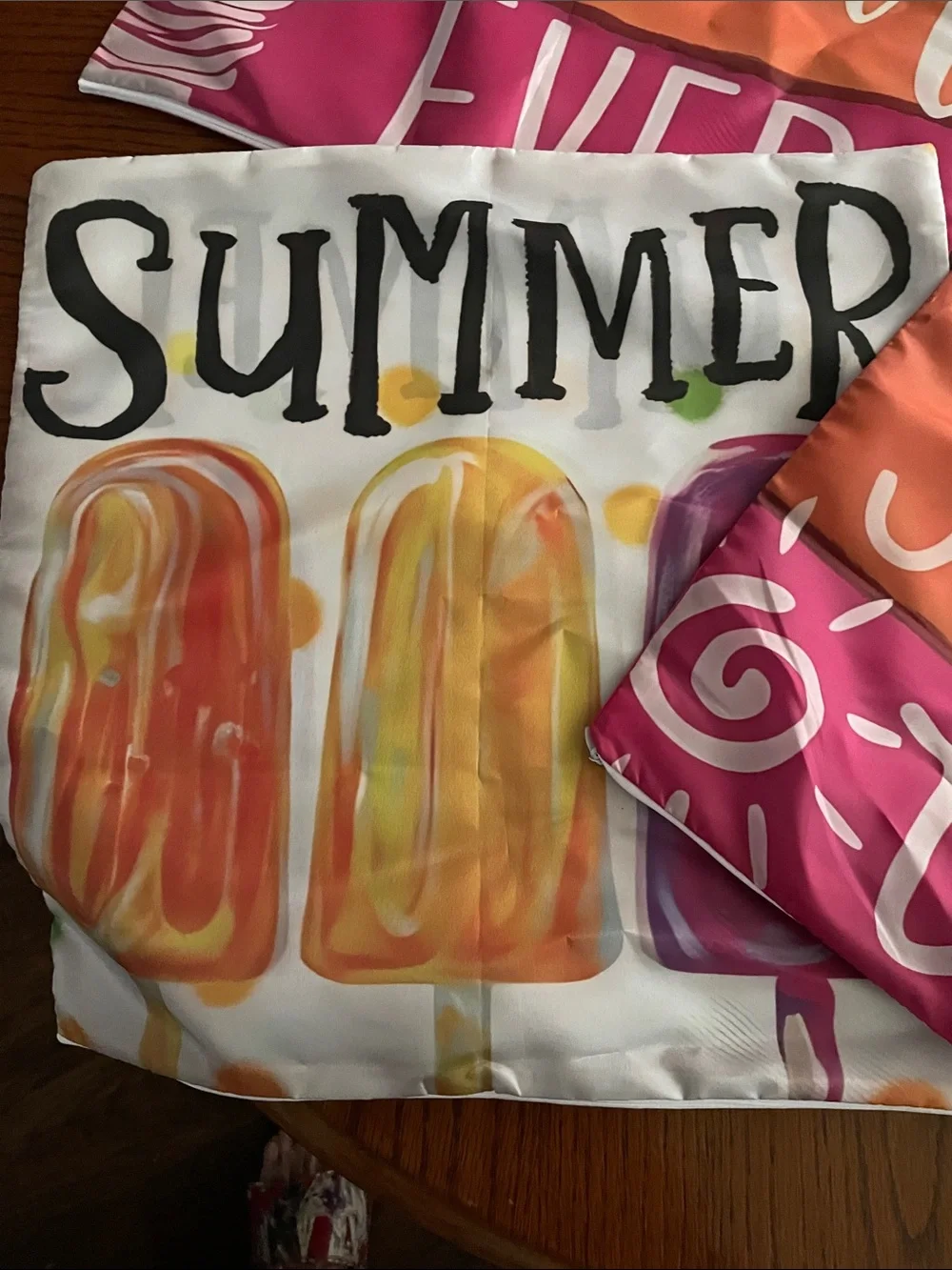 Colorful 'Summer' Decorative Throw Pillow Covers - Set of 4